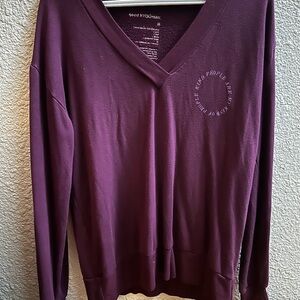 good hYOUman Deep Purple V-Neck Long Sleeve
